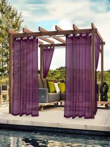 BONZER 1 Màn Ngoài Trời Màu Trơn, Màn Chống Thấm Polyester Tối Giản Cho Ngoài Trời - Màu tím - Xem 4