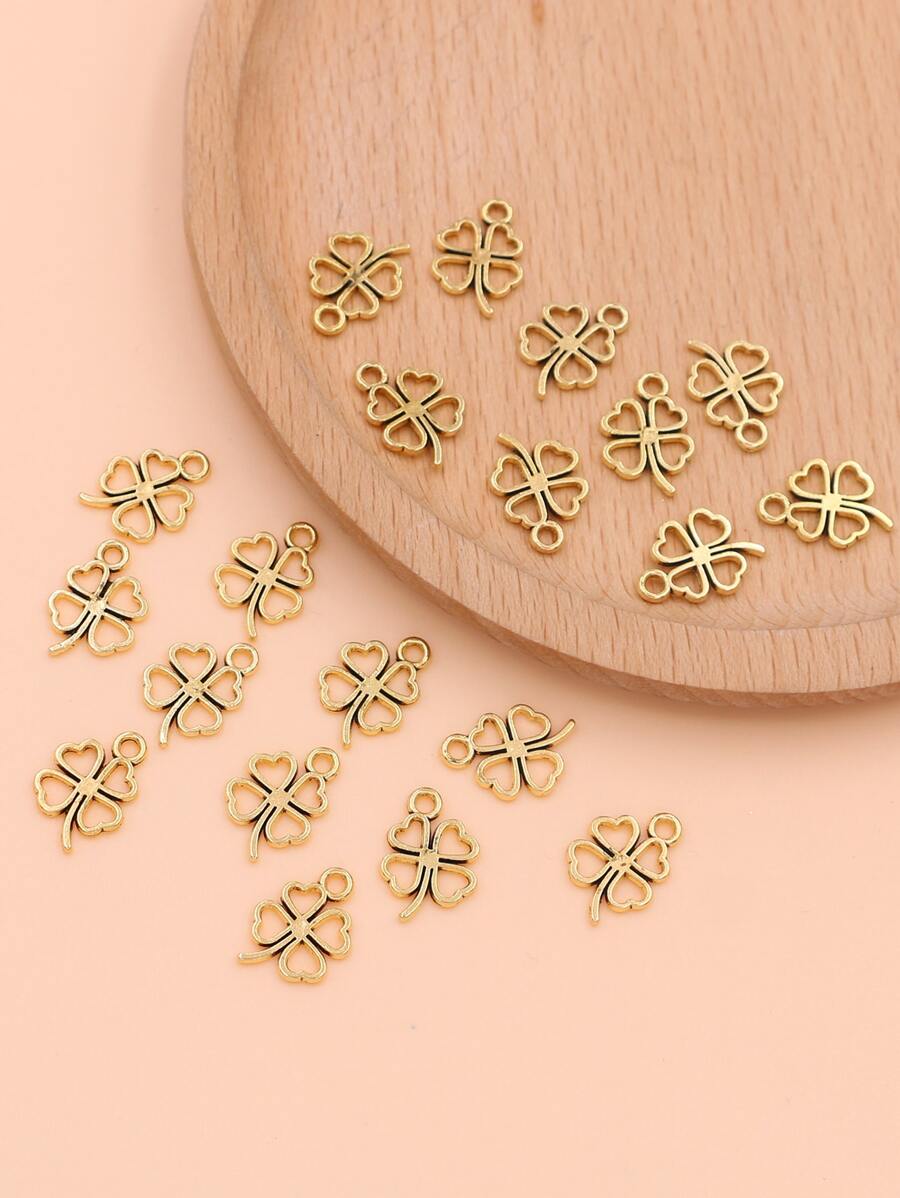20 Cái/bộ Thời Trang Hợp Kim Kẽm Thiết Kế Hoa Tự Làm Mặt Dây Chuyền Nữ Cho Tự Làm Trang Sức Làm - Vàng - Xem 1