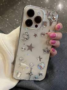 Ốp lưng điện thoại họa tiết ngôi sao và mặt trăng Y2k của Apple Iphone 16 tương thích với iPhone15/15Plus/15Pro/15Promax - Trong sáng - Xem 2