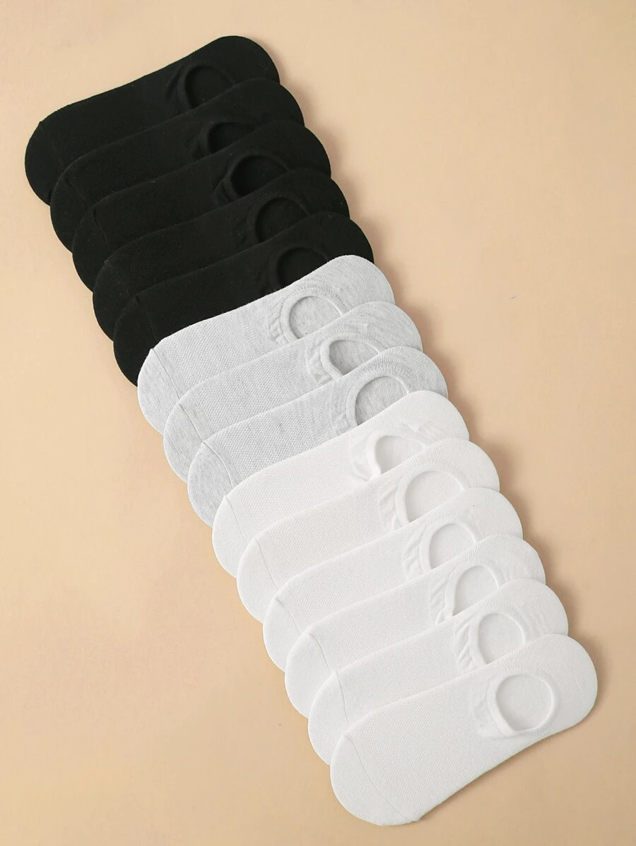 Mujer 14 pares Calcetines invisibles unicolor casual - Multicolor - Ver 1