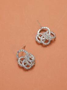 Pendientes con diseño de diamante de imitación