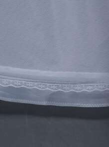 1 pieza Enagua de malla rígida versátil para mujeres, como vestido de novia con moldeado de cintura, estilo trompeta de cola de pez, soporte de falda abultada grande, accesorios para vestidos - Blanco - Ver 6