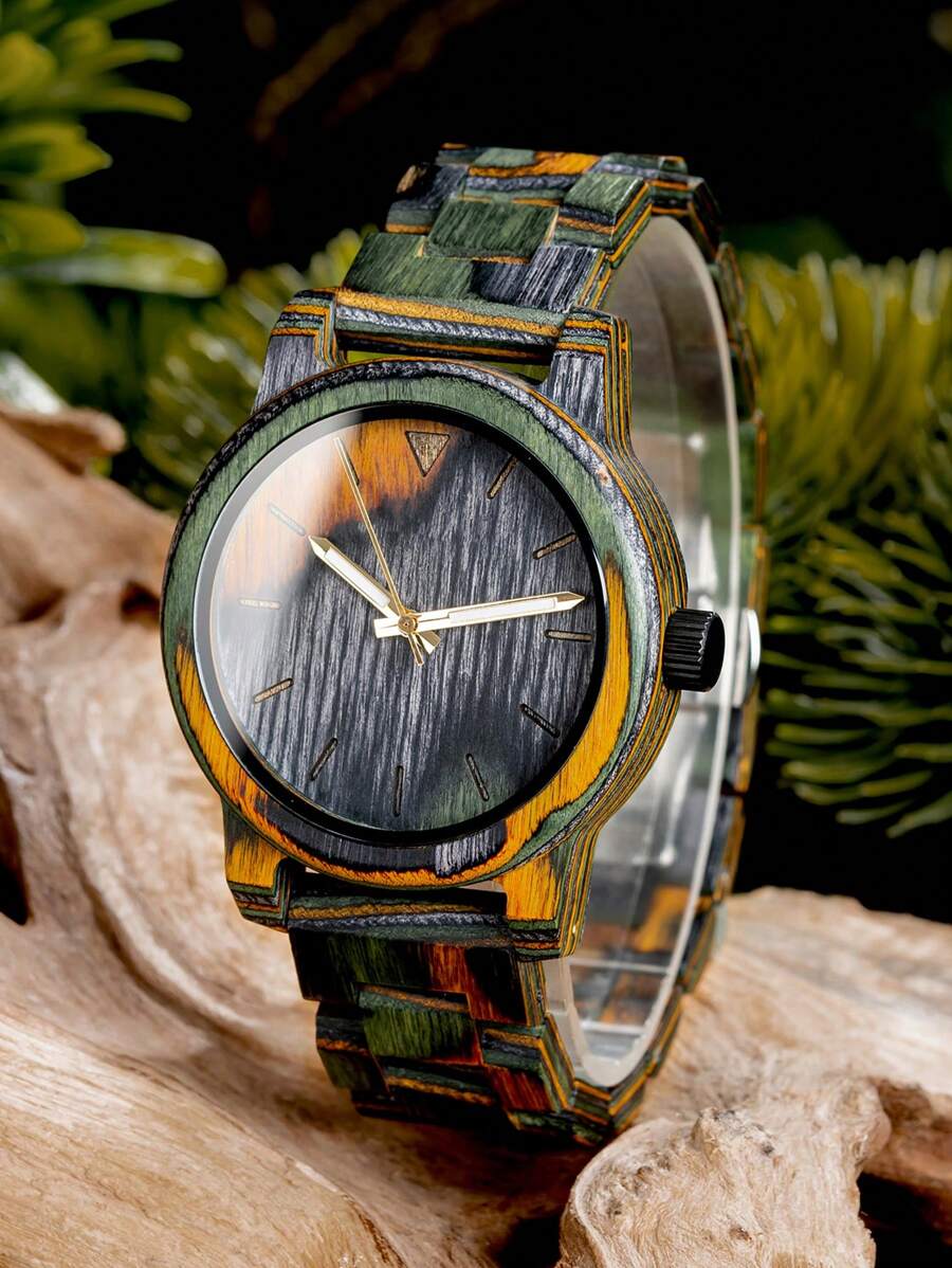 BOBOBIRD BOBO BIRD木頭手錶男士手錶日本石英機芯時尚休閒紋理手錶風俗禮品