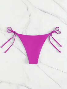 Braguita de bikini con lado con lazo para el verano - Rosa Fucsia - Ver 2