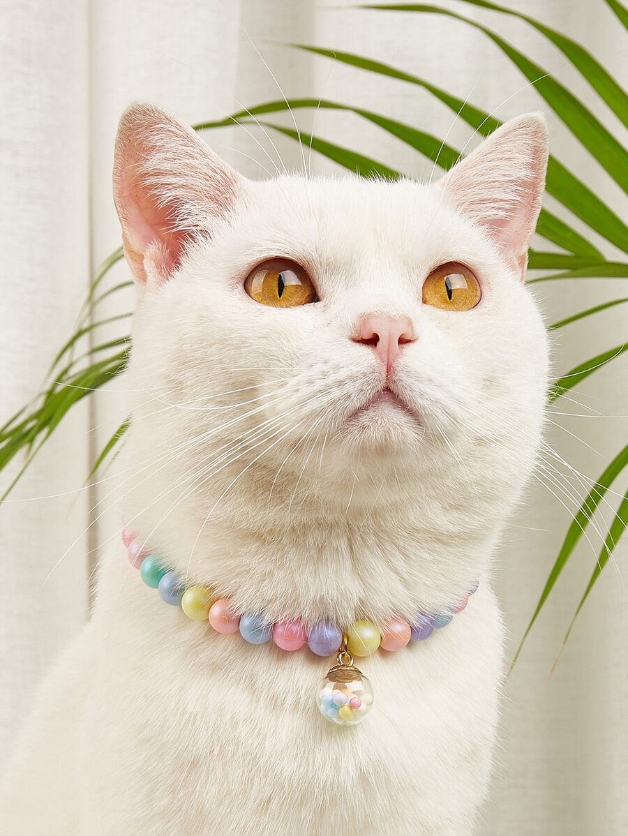 1 Ngọc Trai Giả Trang Trí Vòng Cổ Thú Cưng Cho Chó Mèo Chụp Ảnh Chống Đỡ Phụ Kiện - Nhiều màu - Xem 1