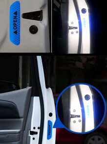 4入組PVC汽車反光開門警示貼 - 藍色 - 查看 4