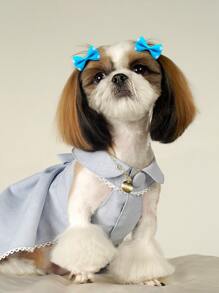 20入組波點圖案蝴蝶結裝飾隨機寵物髮帶適用於狗狗和貓適用於裝飾用品 - 彩色 - 查看 7