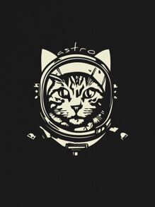 XYZ Studio 卡通和字母圖案背心上衣 - 黑色 - 查看 2