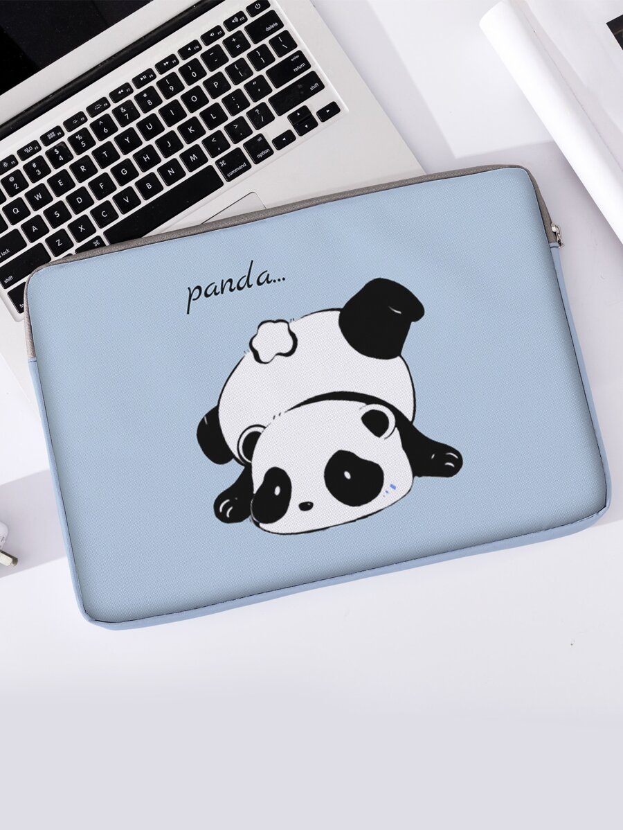 Cartoon Panda Print Laptop Bag