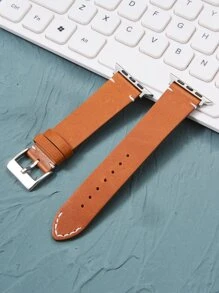 1 Dây đeo đồng hồ bằng da cổ điển màu nâu mềm mại Dây đeo đồng hồ Apple Tương thích với Apple Watch 38/40/41/42/45/49mm Tương thích với Dây đeo Apple Watch Ultra/Se/9/8/7/6/5/4/3/2 As Món Quà Cho Học Sinh Trở Lại Trường Học - màu nâu - Xem 3