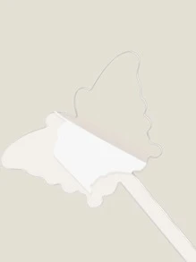 5入組PMMA植物標記蝴蝶形透明植物標記適用於花園 - 無色 - 查看 2