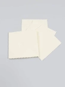 8入組/套DIY首飾配件拋光布擦銀布 - 米色 - 查看 1