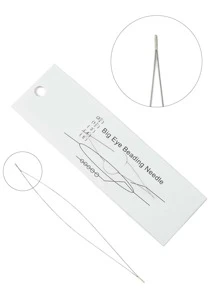 1入組不銹鋼可折疊使眼睛更大串珠針頭種子釘珠針串珠刺繡針頭適用於珠寶製作不銹鋼顏色時尚極簡DIY工具適合女士DIY首飾製作 - 銀色 - 查看 1