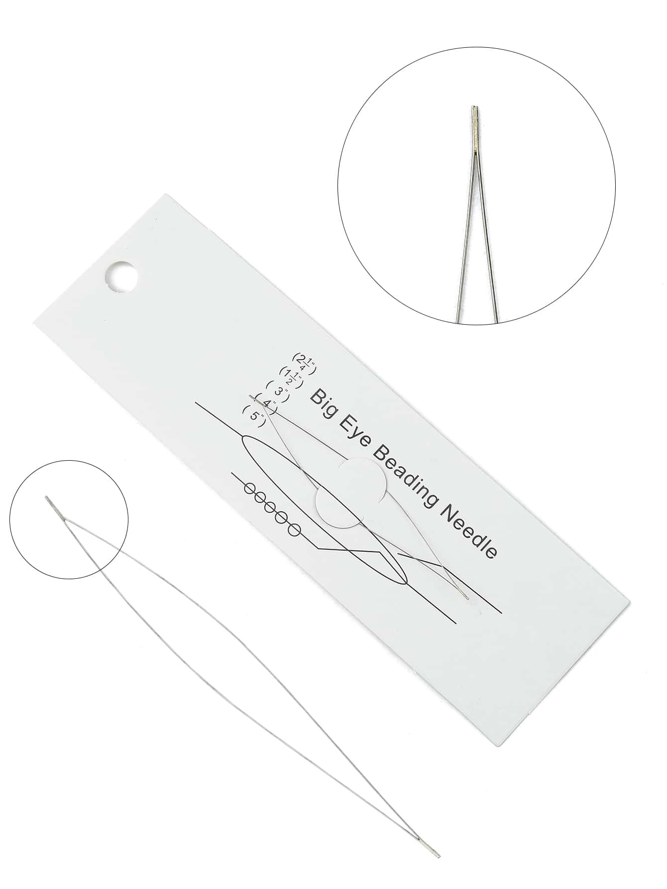 1入組不銹鋼可折疊使眼睛更大串珠針頭種子釘珠針串珠刺繡針頭適用於珠寶製作不銹鋼顏色時尚極簡DIY工具適合女士DIY首飾製作 - 銀色 - 查看 1