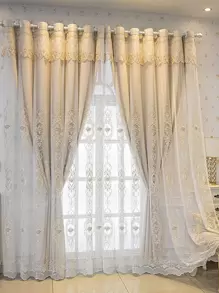 1 Miếng Châu âu Hiện đại Hoa thêu & mỏng Phòng khách Hoặc Phòng ngủ Cửa sổ Rèm - Nhiều màu - Xem 3