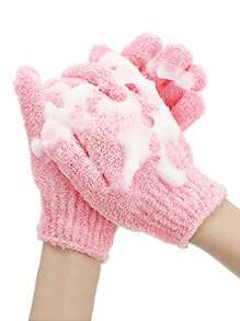 SHEIN 1pc Exfoliating Shower Bath Gloves For Shower/Spa/Massage And Body Scrubs,Bag,Organizer,Storage,Hair Clips Christmas For Holiday Gift Giving