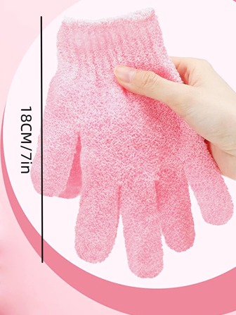 SHEIN 1pc Exfoliating Shower Bath Gloves For Shower/Spa/Massage And Body Scrubs,Bag,Organizer,Storage,Hair Clips Christmas For Holiday Gift Giving