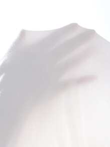 INAWLY 大碼字母圖案蝙蝠袖T恤 - 白色 - 查看 8