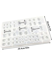 1入組矽膠創意圓形和愛心設計矽膠模具DIY - 白色 - 查看 4