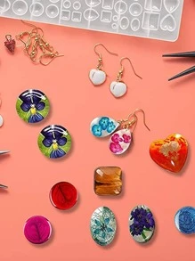 1入組矽膠創意圓形和愛心設計矽膠模具DIY - 白色 - 查看 2