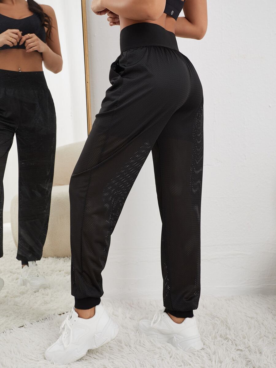 Easithlete 寬腰帶斜口袋運動褲