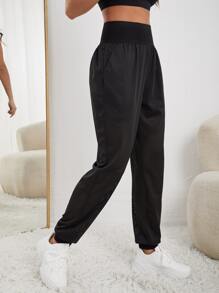 Easithlete 寬腰帶斜口袋運動褲