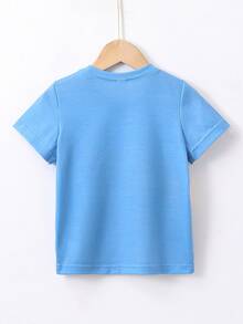 SHEIN Tops con trai lớn Ô tô/xe hơi Giải trí - Màu xanh lam - Xem 2