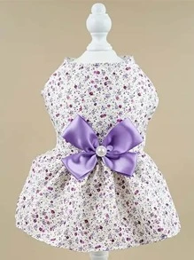 Pet Bow Decoration Skirt - Multicolor - View 1