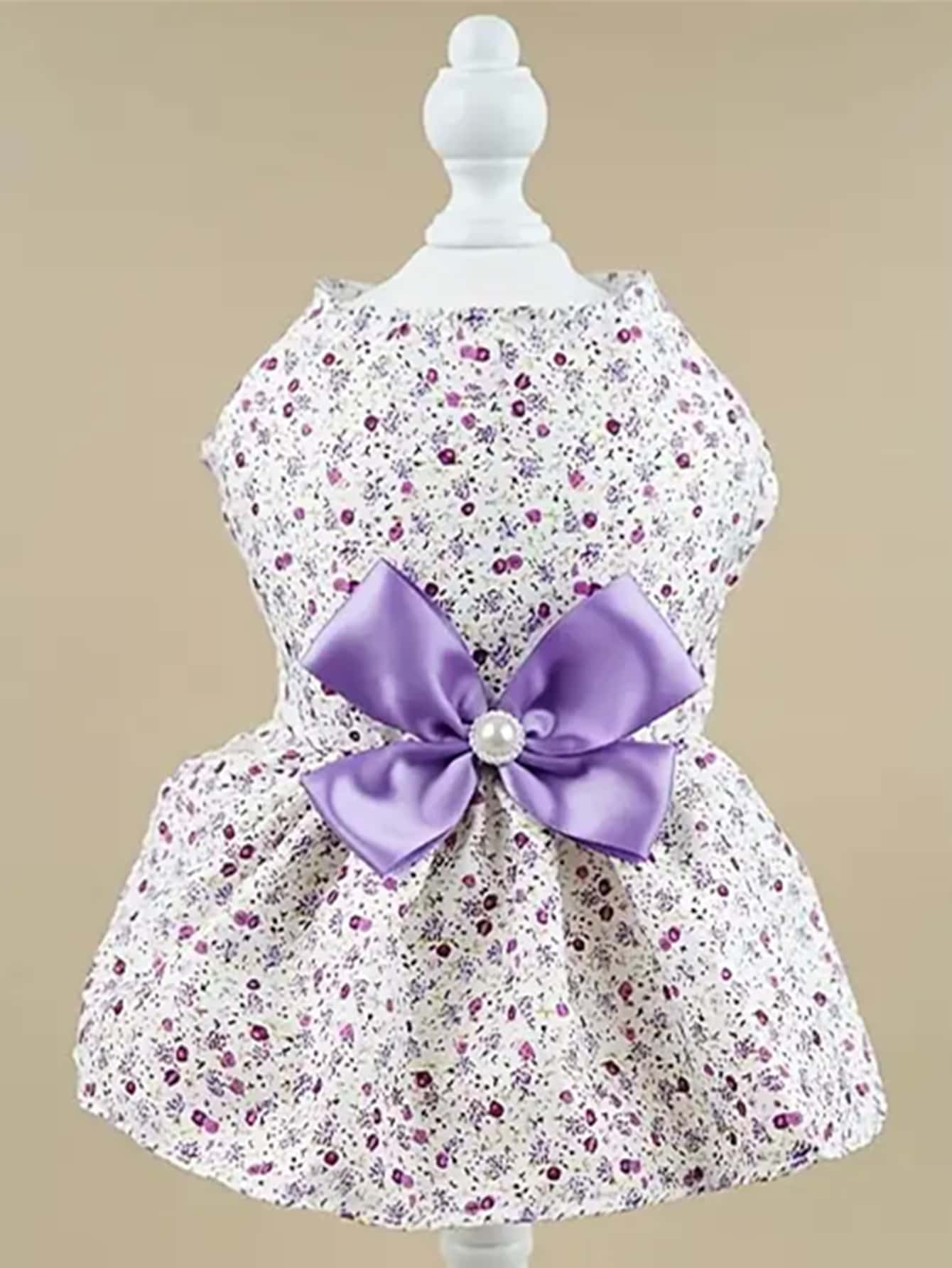 Pet Bow Decoration Skirt - Multicolor - View 1