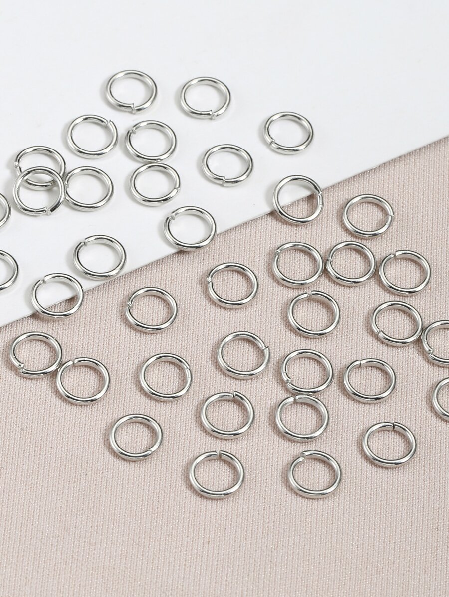 200 cái/bộ Vòng nhảy 6mm/Vòng chia để làm trang sức và sửa chữa vòng cổ - Bạc - Xem 1