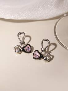 Mujer 1 par Pendientes de tachuela de moda con diseño de diamante de imitación para para decoración diaria - Multicolor - Ver 3