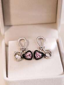 Mujer 1 par Pendientes de tachuela de moda con diseño de diamante de imitación para para decoración diaria - Multicolor - Ver 5