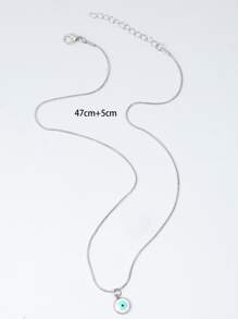 1 Vòng Cổ Mắt Bằng Thép Không Gỉ Thời Trang Cho Nữ Trang Trí Hàng Ngày - Bạc - Xem 6