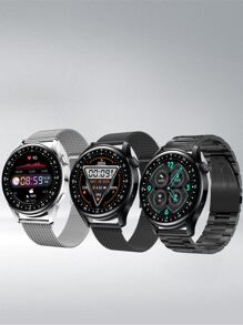 1pc Water Resistant Heart Rate Monitoring Smart Watch - Black - View 1