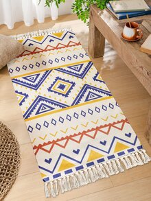 1 Tấm Thảm Họa Tiết Hình Học, Thảm Lót Sàn Polyester Hiện Đại Cho Gia Đình - Nhiều màu - Xem 2