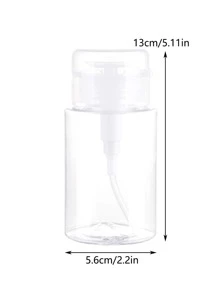 1 件便携式按压式透明瓶，适用于爽肤水/卸妆水/护肤品家居浴室装饰夏季 - 查看 6