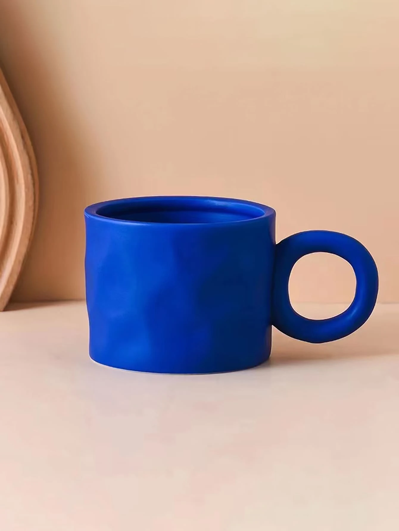1個 磁器製マグ、濃い青色のマグ、家庭やオフィス、学校再開に使えます - ロイヤルブルー - 見る 3