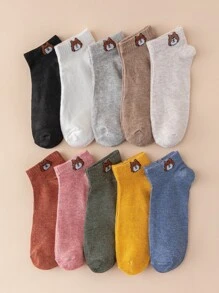 10pairs Cartoon Graphic Socks - Multicolor - View 3