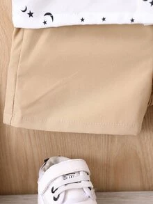 Bebé con estampado de estrella con lazo delantero 2 en 1 Camisa & Shorts - Multicolor - Ver 5