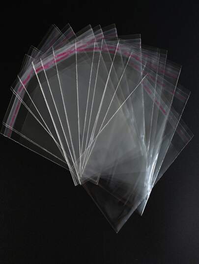 100入組透明打包袋,簡約風塑膠可重複使用禮品包裝袋適合派對,假期