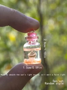 5入組/套隨機ABS花園裝飾品,現代許愿瓶設計花園雕像適用於戶外