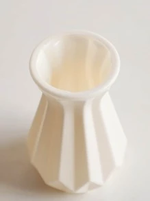 1pc Plastic Flower Vase, Modern White Vase For Flower For Home
