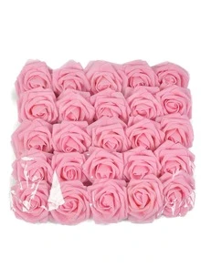 25 chiếc Hoa giả bằng nhựa, Hoa nhân tạo hiện đại cho gia đình, tiệc tùng - Nhiều màu - Xem 3