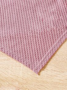 SHEIN Girls Square Neck Puff Sleeve Bandana Hem Tee - Dusty Pink - View 6