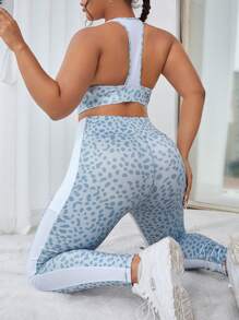 Conjunto deportivo con estampado de rayas lado - Multicolor - Ver 6