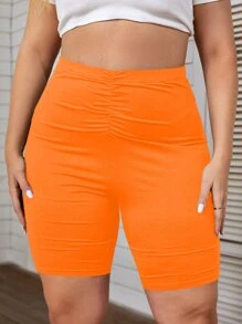 Calvaya Shorts biker fruncido delantero