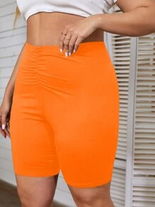 Calvaya Shorts biker fruncido delantero