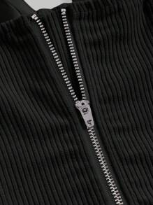 SHEIN MOD Bustier Wide Strap Top Corset Top - Black - View 5