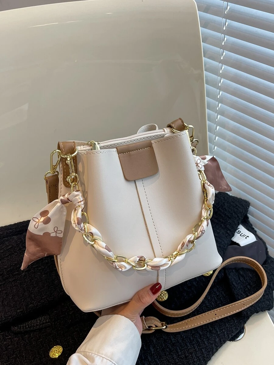 Sac seau à blocs de couleurs mini à chaîne - Multicolore - Voir 1