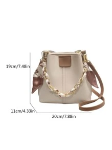 Sac seau à blocs de couleurs mini à chaîne - Multicolore - Voir 3